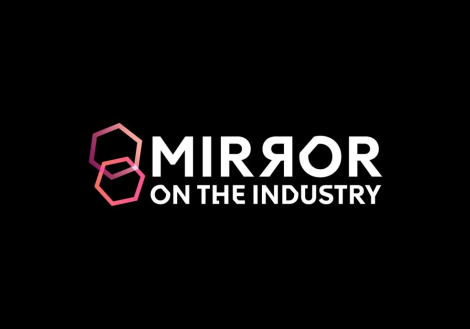 "mirror on the industry" in white text on a black background