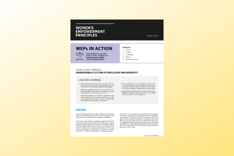 Case study: Harnessing a culture of diversity and inclusion